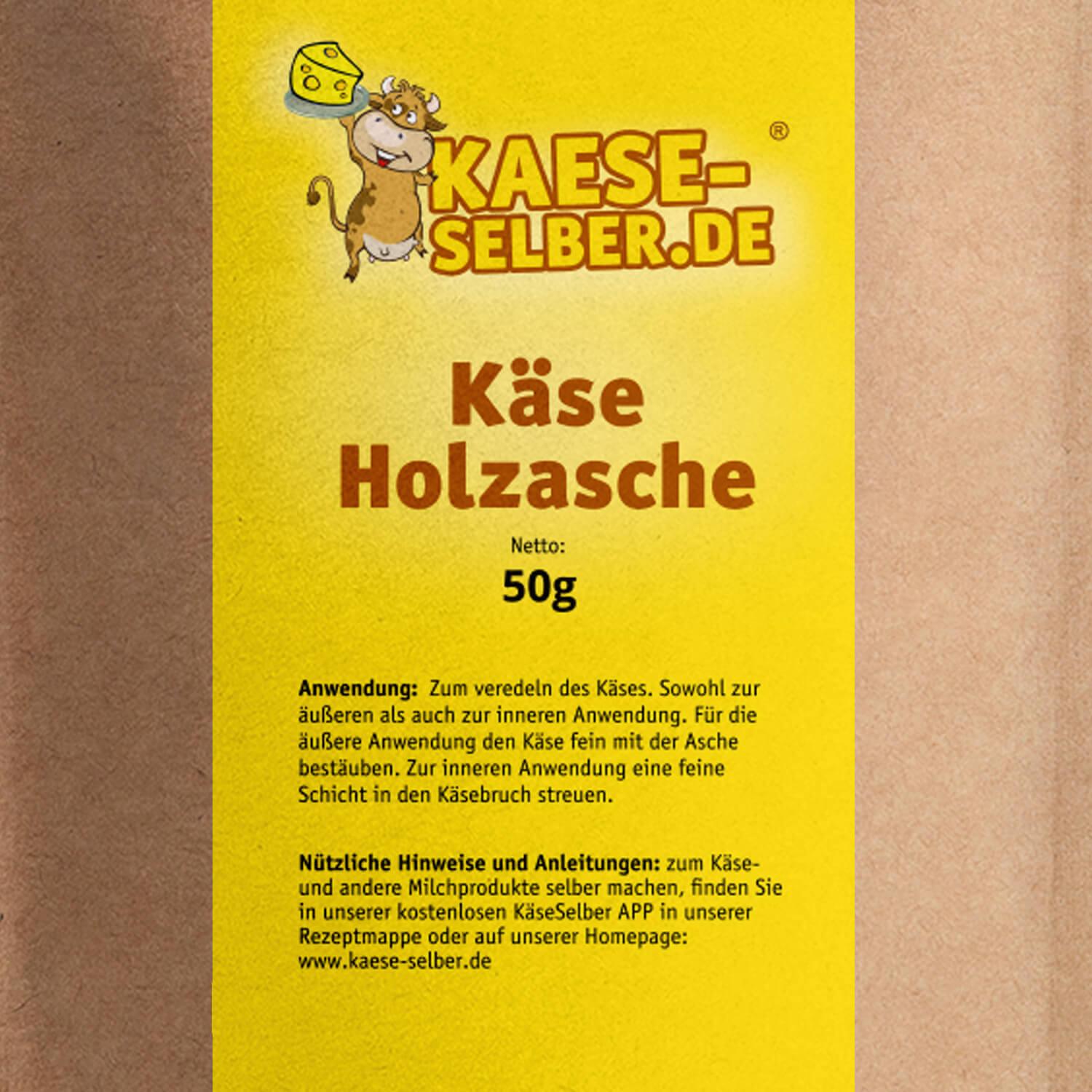 Holzasche Etikett