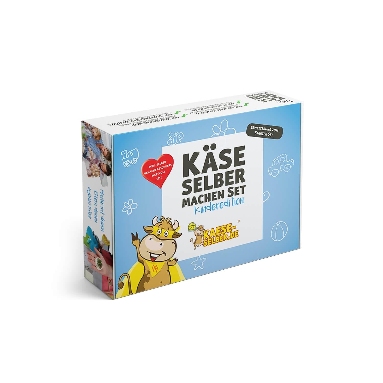 Käse selber machen Set Kinderedition - BLAU (Erweiterungsset) - KAESE-SELBER.DE