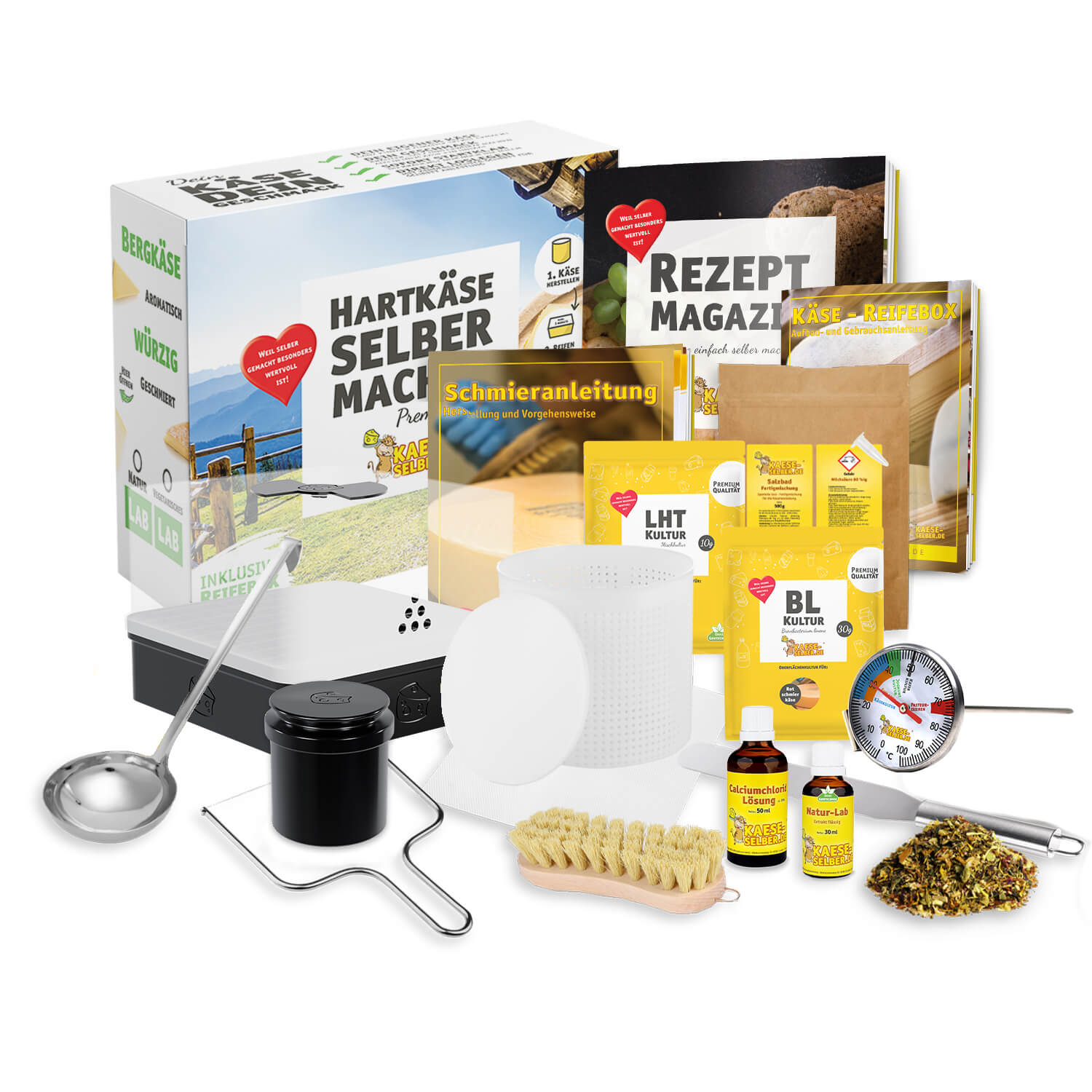 Hartkäse (Bergkäse) selber machen Set