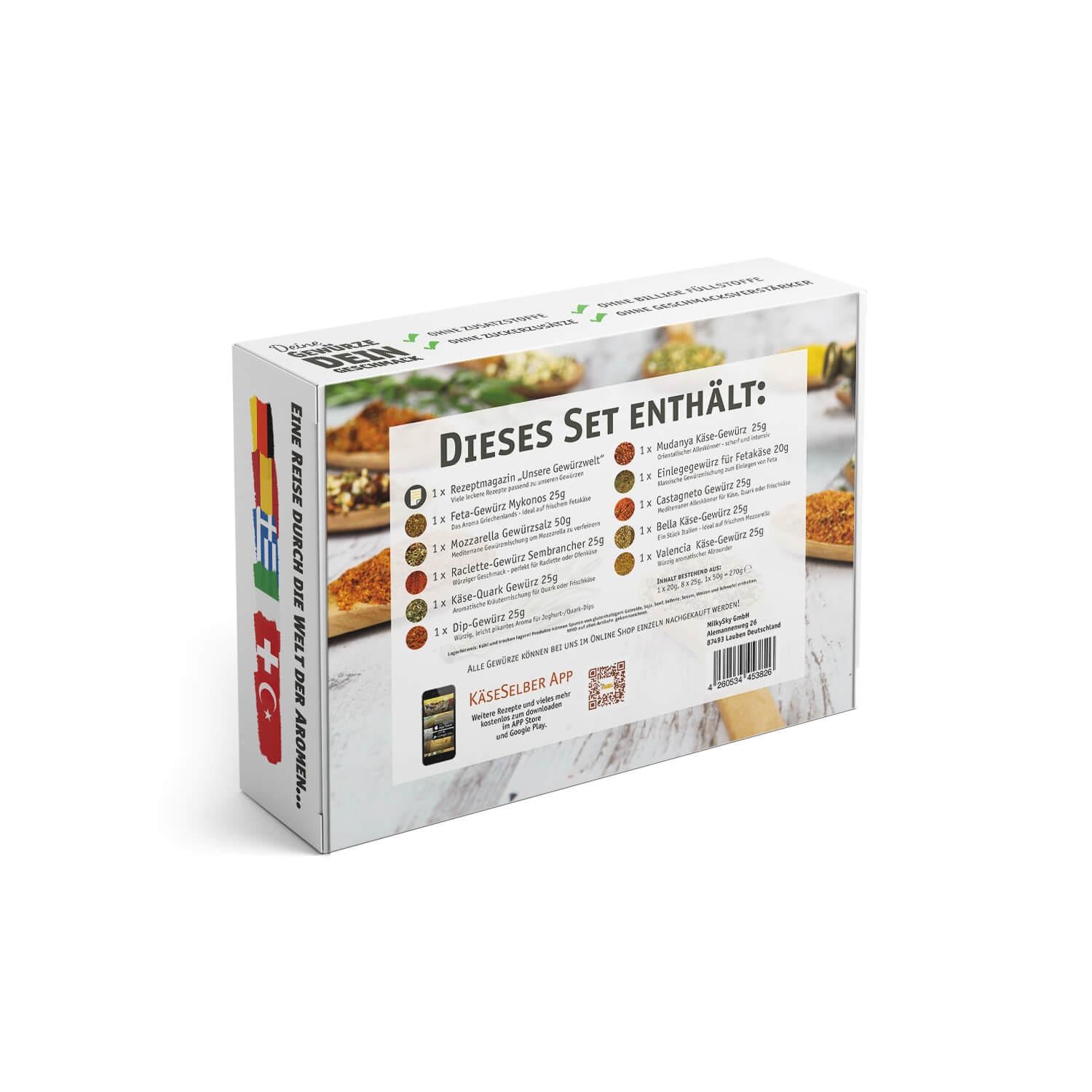 Gewürzmischungen Feinschmecker Set Rückseite