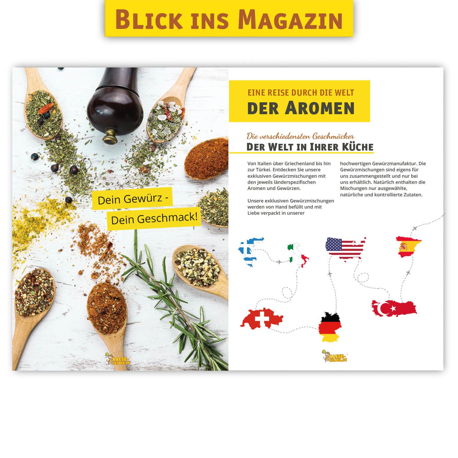 Gewürzmischungen Feinschmecker Set Käseherstellung